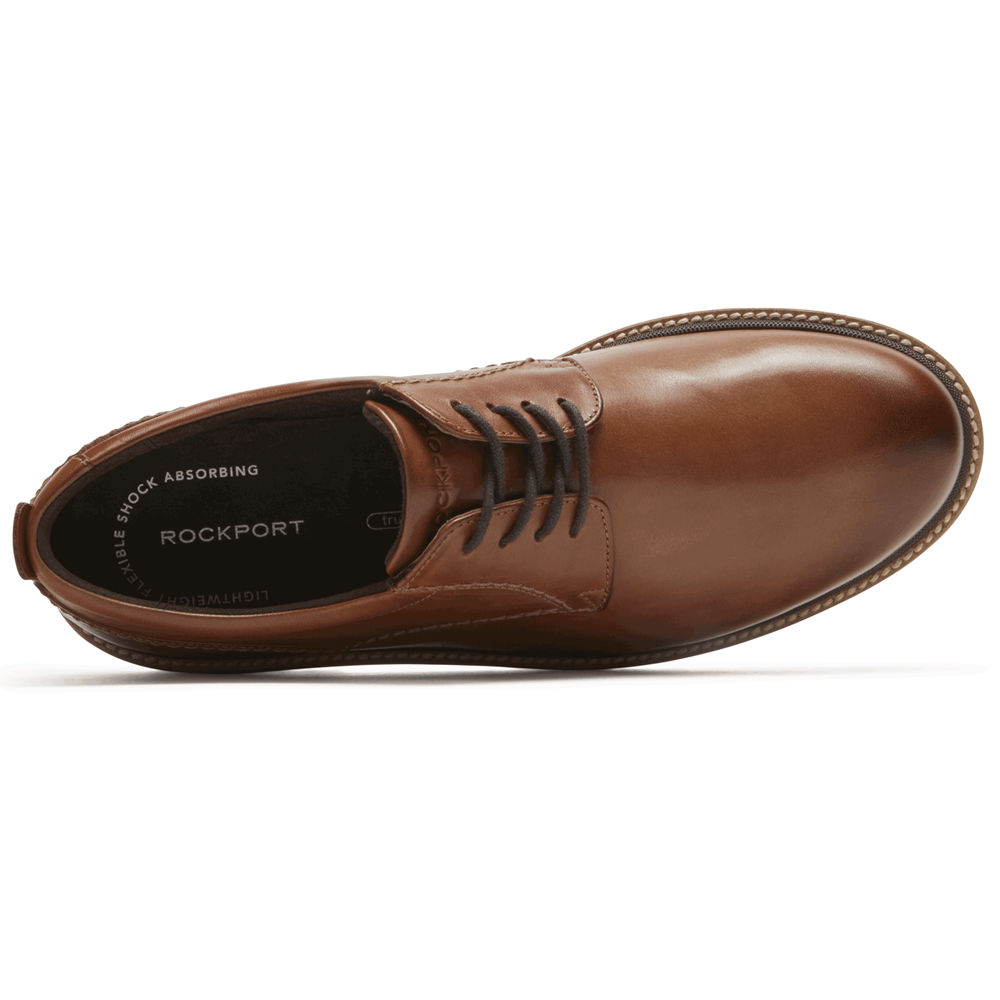 Oxfords Rockport Homem Marrom - Marshall Plain Toe - 40769BYDG